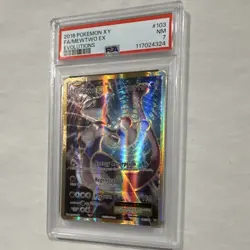 The Pokemon Company 2016 EN Mewtwo EX Evolutions Full Art Holo #103/108 PSA 7 - Image 2