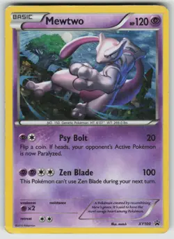 POKEMON MEWTWO XY100 HOLO P XY PROMO MP HOLO - Image 1