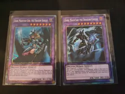 Dark Magician Girl & Dark Magician Dragon Knight Platinum Secret RA03 Yugioh 1st - Image 1