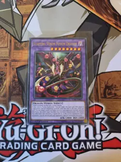 YUGIOH STARVING VENOM FUSION DRAGON LED5-EN052 RARE 1ST ED NM - Image 1
