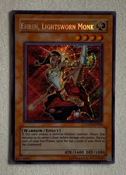 Ehren, Lightsworn Monk LODT-EN082 Light of Destruction Secret Rare - Image 1