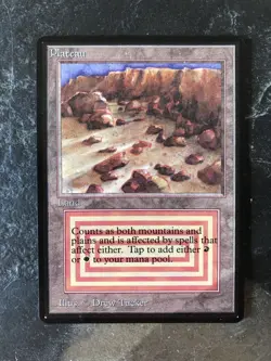 MTG - Plateau - Beta - Legacy - Altered Card -EDH Non-Legal - Watch Item Video! - Image 1