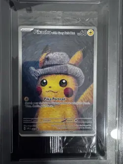 2023 POKEMON BSP SVP EN #085 PIKACHU X VAN GOGH 3 CARD SEALED CELLO PACK PSA 10 - Image 2