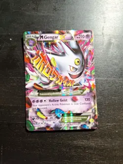Pokemon TCG Mega Gengar EX Black Star Promos Holo Card XY166 - Image 1