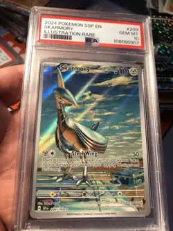 PSA 10 Skarmory 209/191 IR Surging Sparks SSP Pokemon Card GEM MINT - Image 1