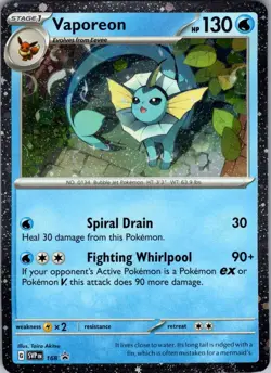 Vaporeon (Cosmos Holo) 168 Holo Promo Scarlet & Violet Promo Pokemon Near Mint - Image 1