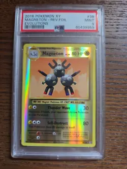 2016 Pokemon XY Evolutions #38/108 Magneton Reverse Holo PSA 9 - Image 1