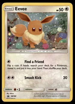 Eevee - (Cosmos Holo) SM184 Holo Promo Sun & Moon Promo Pokemon Holo Near Mint - Image 1