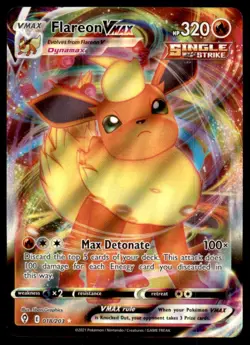 Flareon VMAX 018/203 Holo VMAX Rare Evolving Skies Pokemon Near Mint - Image 1