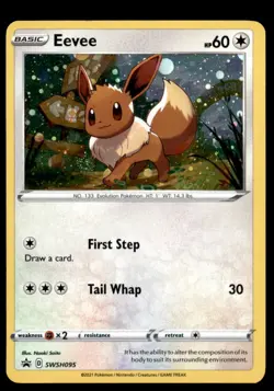 Eevee SWSH095 Holo Promo Sword & Shield Promo Pokemon Holo Near Mint - Image 1