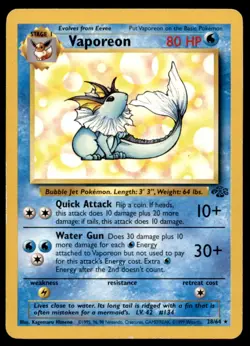 Vaporeon 28/64 Rare Jungle Pokemon Lightly Played - Image 1