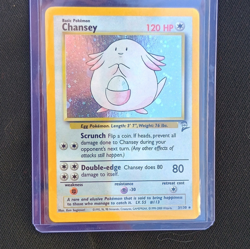 Pokemon Chansey 3/130 Base Set 2 Holo Rare WOTC 2000 EN 120HP TCG - Image 1