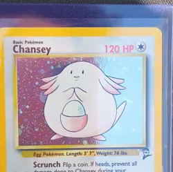 Pokemon Chansey 3/130 Base Set 2 Holo Rare WOTC 2000 EN 120HP TCG - Image 2