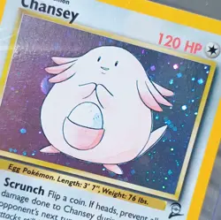 Pokemon Chansey 3/130 Base Set 2 Holo Rare WOTC 2000 EN 120HP TCG - Image 4