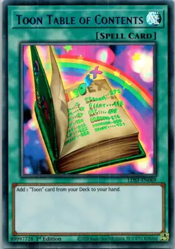 Yugioh Toon Table of Contents (Blue) LDS1-EN069 1st Edition Ultra Rare NM - Image 1