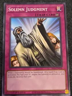 1X NM Solemn Judgment - SR14-EN038 - Common 1st Edition - Yugioh - Image 1
