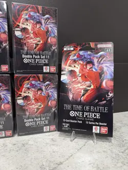 ONE PIECE OP-16 TIME OF BATTLE LOT 4 DOUBLE PACK SET 11 BOXES + 2 BOOSTER PACKS - Image 2