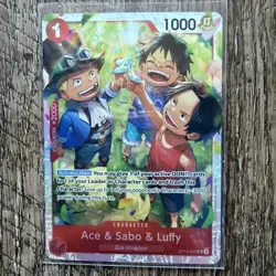 2X Ace & Sabo & Luffy OP13-007 - One Piece TCG English - Red Blue Ace Deck - Image 4