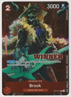 Brook ST01-011 Winner Promo NM One Piece TCG English - Image 1