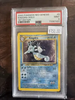 Pokemon TCG Kingdra Neo Genesis Unlimited Holo Rare Card #08/111 English - Image 3