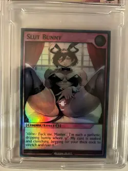 Custom Yugioh Waifu Card “Slut Bunny” NSFW 18+ Uncensored Holographic 💕 - Image 2