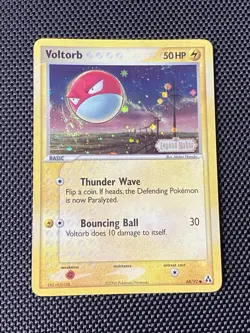 Voltorb 68/92 Legend Maker Stamped Reverse Holo Pokemon TCG With Swirl🌀LP+ - Image 1