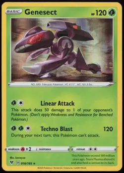 Genesect 016/185 NM Vivid Voltage Rare Holo Pokemon - Image 1