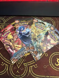 Pokemon TCG XY Steam Siege Sealed Sleeved Booster Art Set - 4 Packs - Image 1