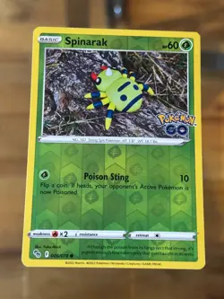 Spinarak 006/078 Pokemon GO Pokemon Reverse Holo - Image 1