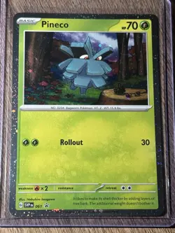 Pineco Cosmos Holo Black Star Promo - Scarlet & Violet Pokemon 2023 - Image 1