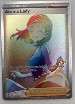 Aroma Lady 221/203 Secret Rare Pokemon TCG Evolving Skies NM - Image 1