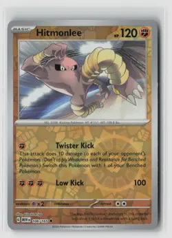 Hitmonlee #106/165 Sv Scarlet & Violet 151 Uncommon Reverse Holo Pokemon TCG LP - Image 1