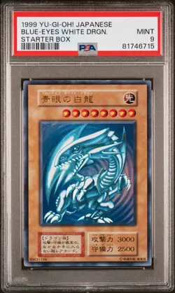 1999 Yu-Gi-Oh! Japanese Starter Box Blue Eyes White Dragon PSA 9 MINT - Image 1