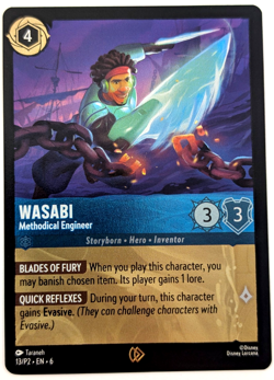 Disney Lorcana WASABI Methodical Engineer 13/P2 Cold Foil Azurite Sea Promo NM/M - Image 1