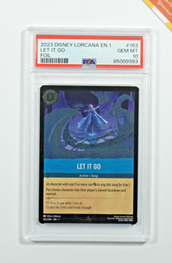 Disney Lorcana PSA 10 Let It Go Foil English #163 - Image 1