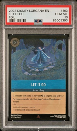 Disney Lorcana PSA 10 Let It Go Foil English #163 - Image 2