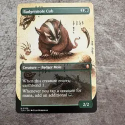 Badgermole Cub - Custom Art MTG Magic The Gathering Playtest Card - Image 1