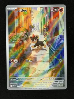 Litleo 139/132 Illustration Rare Pokemon Mega Evolution Holo NM - Image 1