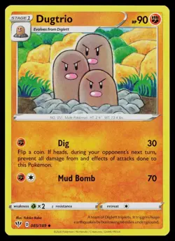 DUGTRIO 085/189 UNCOMMON DARKNESS ABLAZE POKEMON NM - Image 1