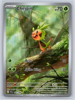 Chespin 087/086 Holo Illustration Rare Chaos Rising Pokemon Holo Near Mint - Image 1