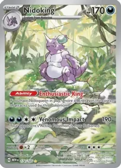 1x Nidoking - 174/165 - Illustration Rare MEW Scarlet & Violet 151 Pokemon Near - Image 1
