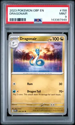 2023 POKEMON OBF EN-OBSIDIAN FLAMES #158 DRAGONAIR PSA 9 - Image 1