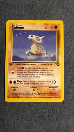 Cubone 50/64 Jungle 1999 1st Edition Common Vintage Pokemon - Image 1