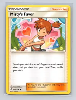 Misty's Favor 202/236 Uncommon Unified Minds Pokemon Near Mint - Image 1