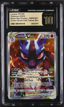 Lucario VSTAR SWSH291 SWSH Sword & Shield Promo Cards Holo CGC Pristine 10 - Image 1