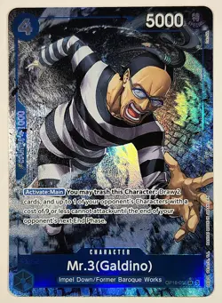 Mr.3 (Galdino) OP16-056 One Piece Super Rare Alt Art - The Time of Battle - Image 1