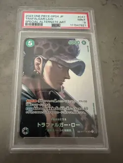 2023 One Piece OP04 JP #047 Trafalgar Law Special Alternate Art!!!PSA 9!!! - Image 1