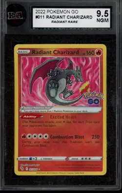 2022 POKEMON GO RADIANT CHARIZARD RADIANT RARE 011/078 KSA 9.5 - Image 1