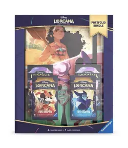 Disney Lorcana Portfolio Bundle 4 Booster Packs The First Chapter Floodborn - Image 1