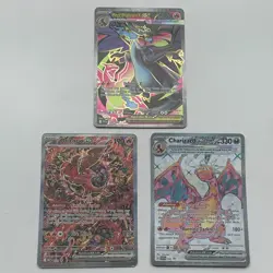 Pokemon TCG Holo Promo 3-Card Lot: Mega Charizard X EX 109/094, Charizard ex 056 - Image 1